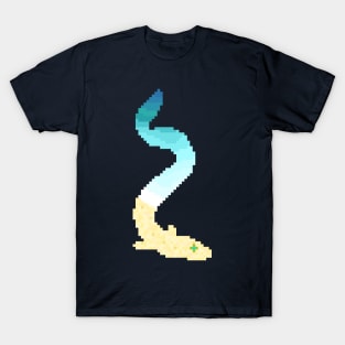 Modern Pixel Ocean Sea Eel T-Shirt